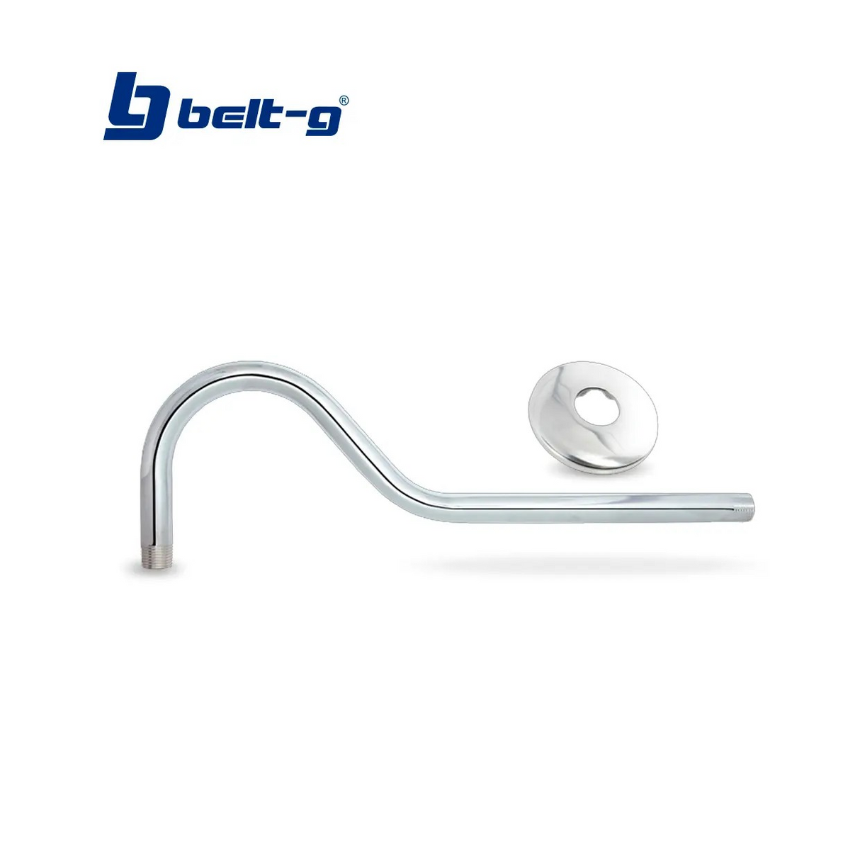 BRAZO LARGO C/ROSETA P/REGADERA 1/2 CISNE BELT-G