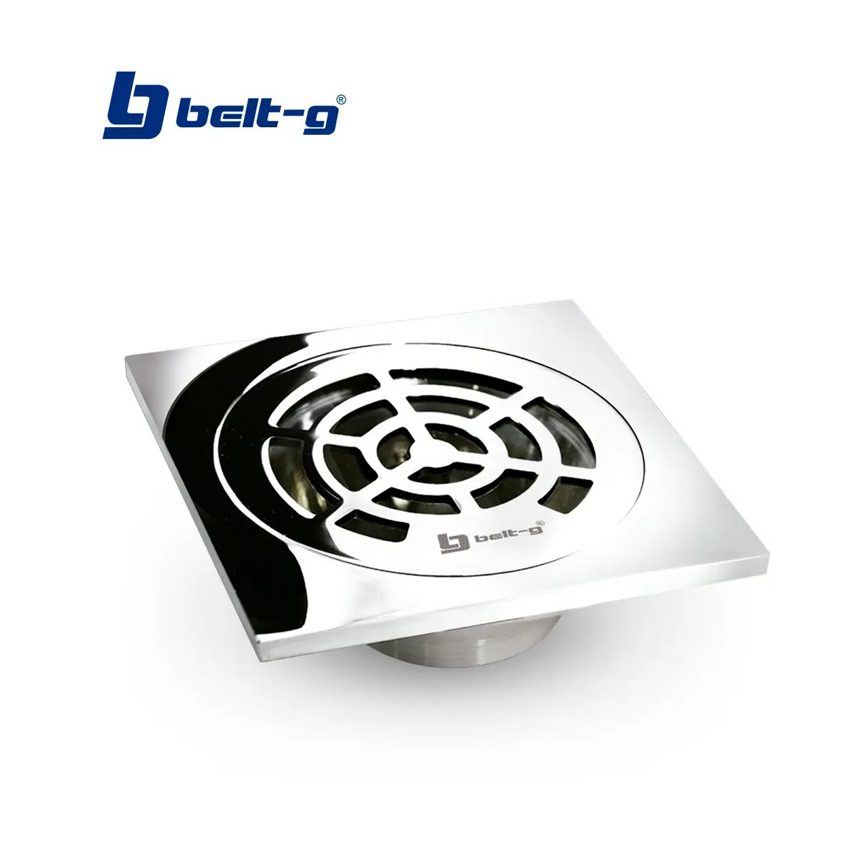 INODORO CUADRADO 10CM C/CUELLO CROMADO BELT-G