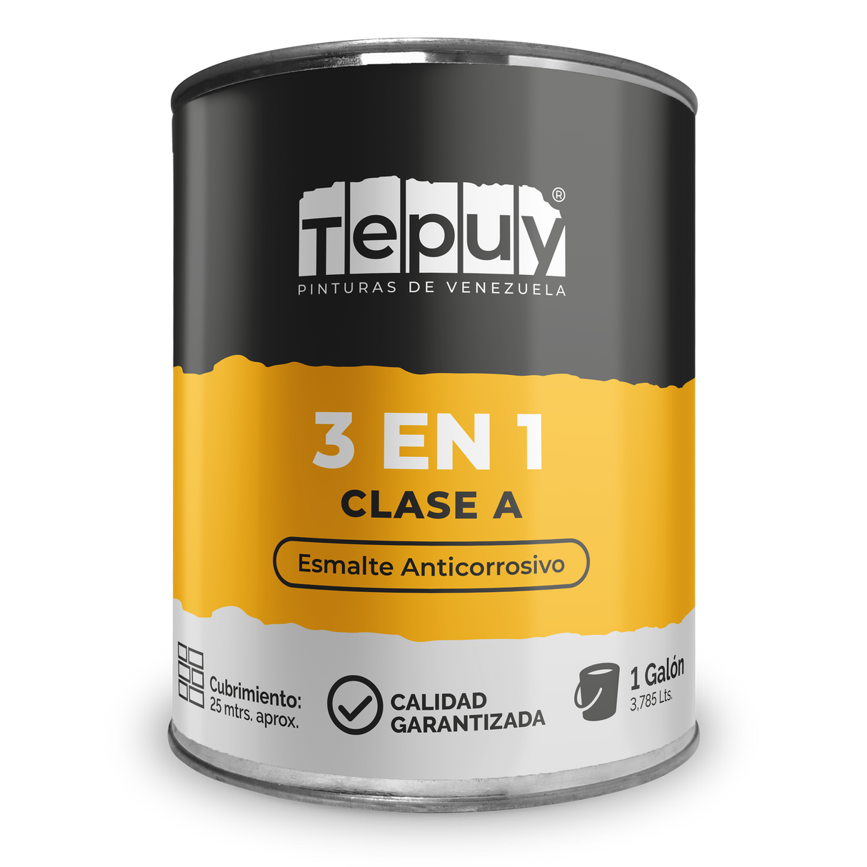 Esmalte 3 En 1 Anticorrosivo 1/4 Galón Tepuy Clase A