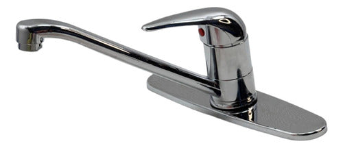 GRIFERIA DE FREGADERO MONOMANDO 10" IGUAZU PLAST/CROM C/CANILLAS FAGUAX