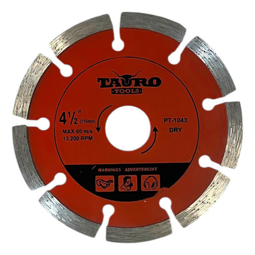 DISCO DIAMANTADO 4.5" SEGMENTADO TAURO