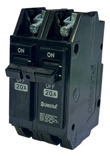 Breaker Superficial Doble 2x20amp Lumistar