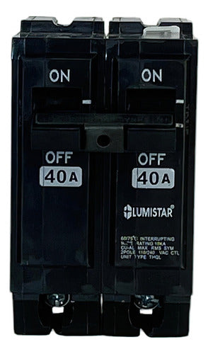 Breaker Para Empotrar 2x40amp Lumistar