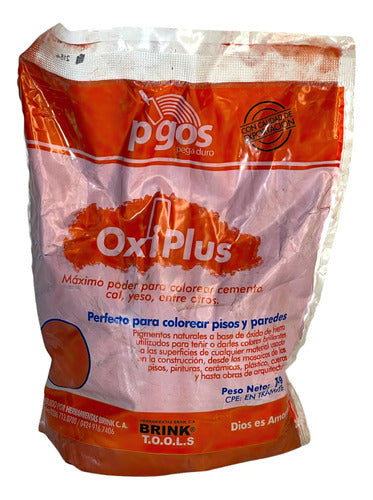 Oxido Para Colorear Pisos Color Rojo 1kg Oxiplus