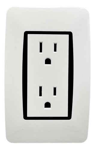 Tomacorriente Doble Lumistar Linea Moderna Blanco