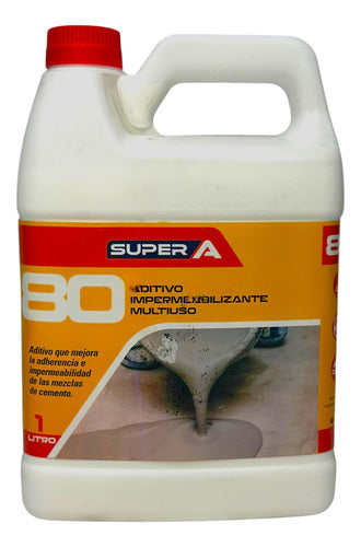 Aditivo Impermeabilizante Y Adherente Super A 80 3.78 Lit
