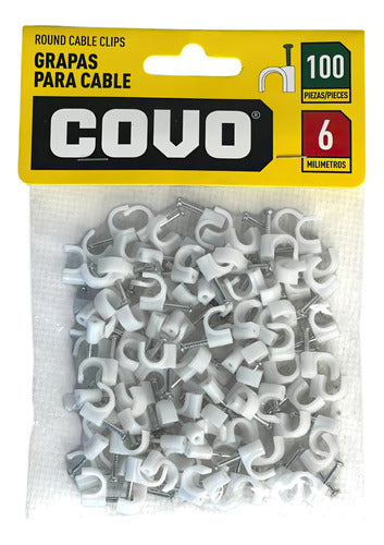 Grapas Para Cables Con Clavos 6mm Covo