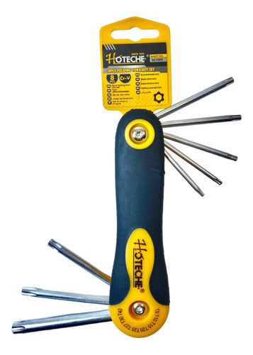 JUEGO DE LLAVE L TORX PLEGABLE 8 PCS HOTECHE