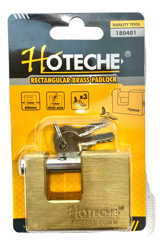 CANDADO ANTICIZALLA DE LATON 60MMX16X4 HOTECHE