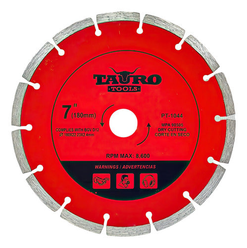 DISCO DIAMANTADO 7" SEGMENTADO TAURO