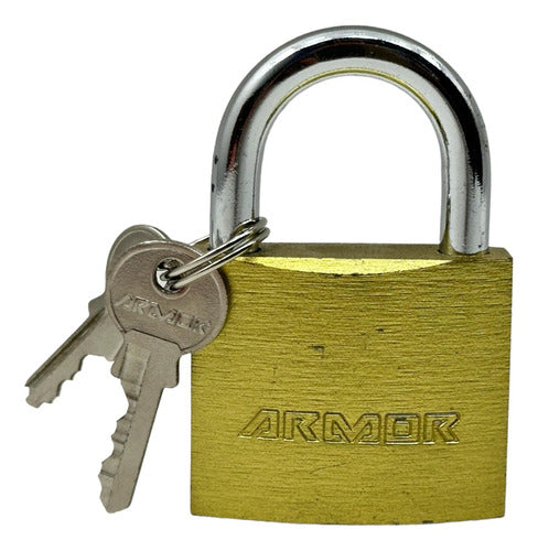 Candado de hierro 50mm dorado Armor - GASKA