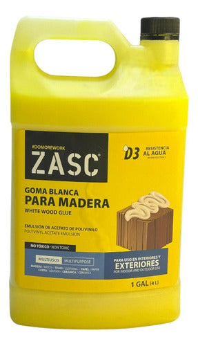 Pega Cola Blanca 1gl Zasc Para Madera Carpintería