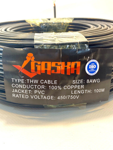 Cable Thhn  8awg 10 metros 100% Cobre Gaska