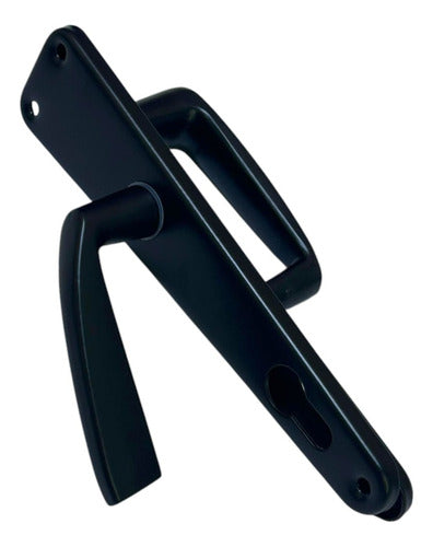 Cerradura De Manilla Para Puerta Fija/movil Negra Exxel