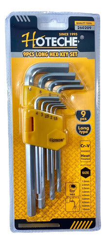 JUEGO DE LLAVES HEXAGONALES LARGAS HOTECHE