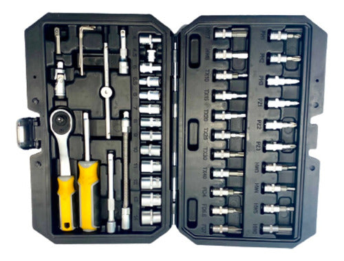 JUEGO RACHET 1/4'' 46 PCS HOTECHE