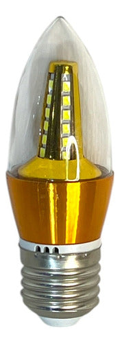 BOMBILLO LED TIPO VELA 3W E27 TRANSPENTE RUN