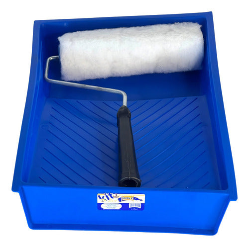 Kit De Bandeja Azul Con Rodillo 9"  Union K