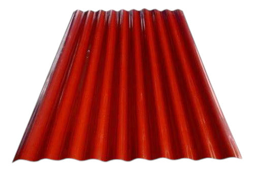 Lamina De Polipropileno Rojo Canal Ondulado De 3,05mt