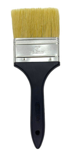 Brocha 3" mango plástico negro pelo rubio Hunter - GASKA