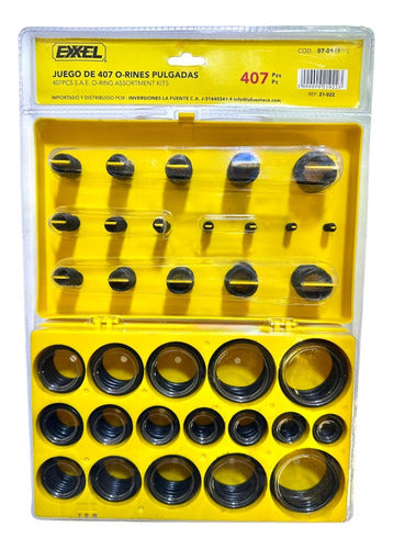 Set Juego Oring Sello De Goma Exxel 407 Pzs