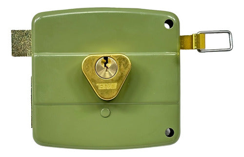 Cerradura Sobreponer Metálica 2 Llaves Cilindro Fijo Exxel