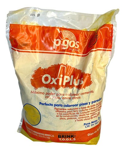 Oxido Para Colorear Pisos Color Amarillo 1kg Oxiplus