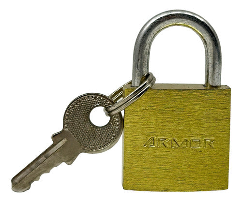 Candado de hierro 25MM dorado Armor - GASKA