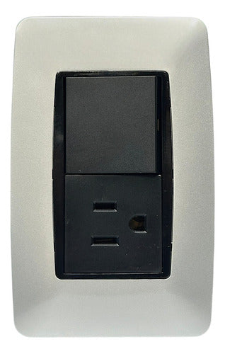 Interruptor Toma Corriente 3way Plata Lumistar