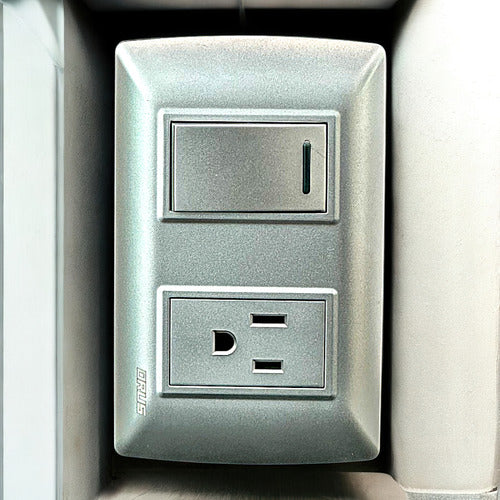 Interruptor Toma Gris 15amp Orus