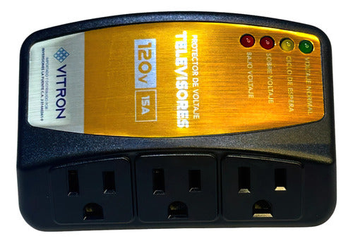 Protector De Voltaje Para Televisores Vitron 3 Tomas 120v