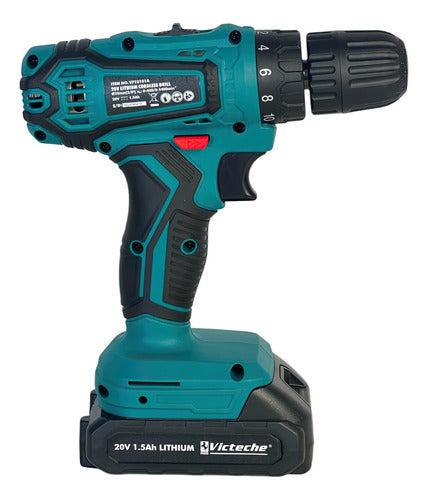 Taladro Inalámbrico 3/8 10mm 2bat 20v Hoteche