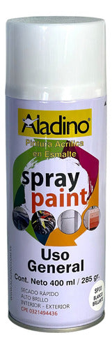 Pintura En Spray Blanco Brillante 400cm Aladino