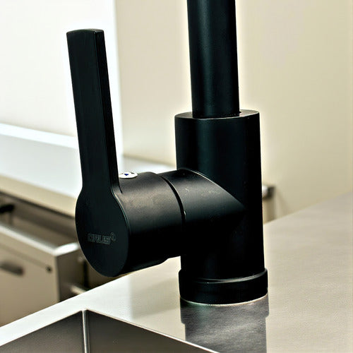 Griferia De Fregadero Cuello Alto Negro Mate Orus