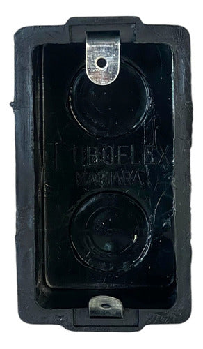 Cajetín Rectangular 4x2 PVC Negro Tuboflex