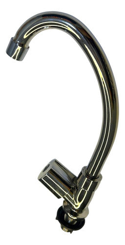 Griferia De Fregadero Individual Abs Manilla T/ Luna 1/4 M.a