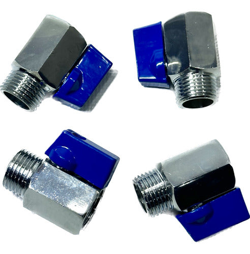 Llave De Arresto Mini 1/2x1/2 Cromada Kobatex