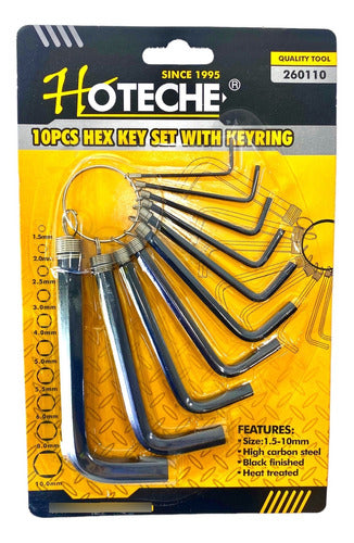 JUEGO DE LLAVE L HEXAGONAL TIPO LLAVE HOTECHE - GASKA