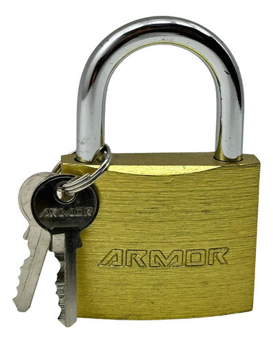 Candado de hierro 60mm dorado Armor - GASKA