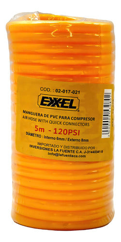 MANGUERA COMPRESOR 5M 120psi EXXEL