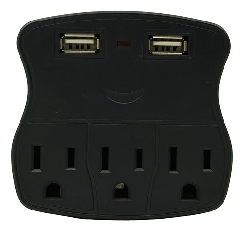 Regleta De 3 Tomas 110v Y Doble Cargador Usb Fox - GASKA