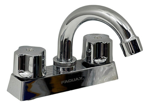 GRIFERIA DE LAVAMANO DOBLE GENOVA METALICO FAGUAX - GASKA