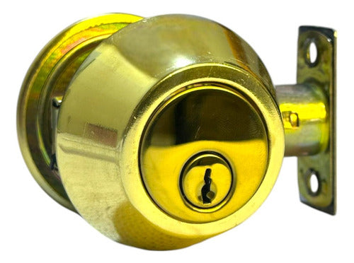 Cerradura Llave-llave Dorado Acero Brillante