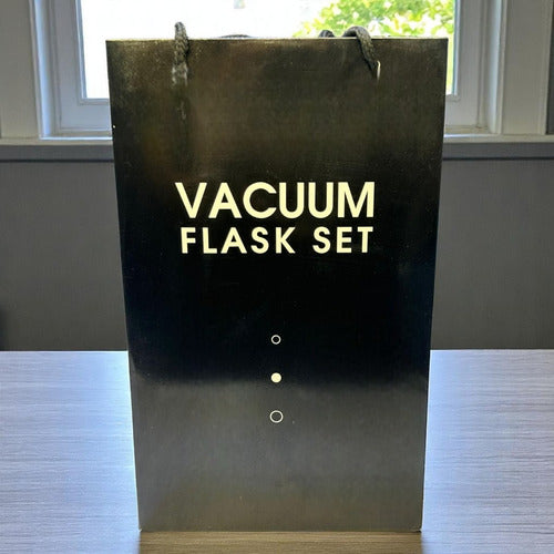 Termo 500ml Acero Con 3 Tazas Vacuum