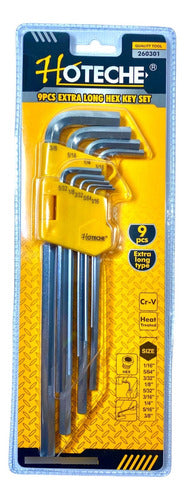 JUEGO DE LLAVES HEXAGONAL EXTRA LARGAS HOTECHE
