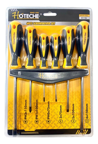 JUEGO DE DESTORNILLADOR EN BLISTER 6 PCS HOTECHE