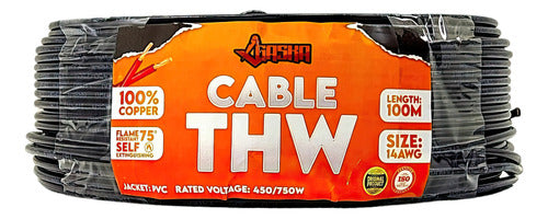 Cable Thhn 14awg 100 metros 100% Cobre Gaska - GASKA