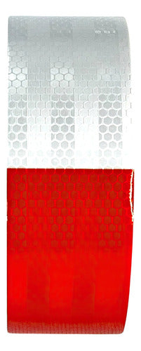 CINTA REFLECTANTE ROJA/BLANCA 25MTX50MM WADFOW