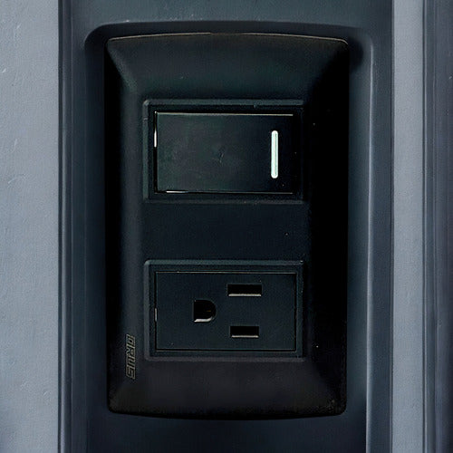 Interruptor Toma Negro 15amp Orus