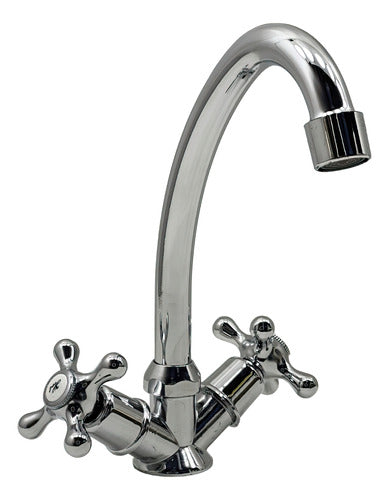 GRIFERIA DE FREGADERO C/CISNE PICO 15" METALICO SOPHIE